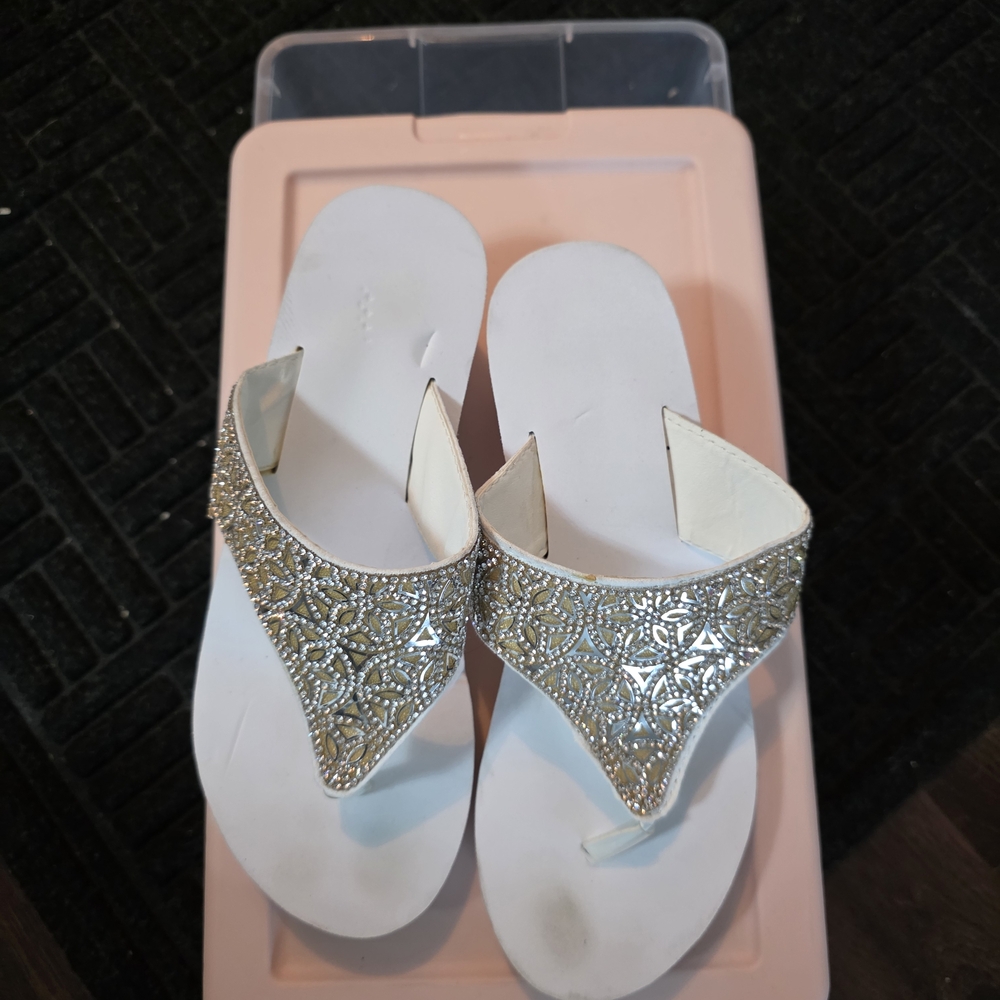 Elegant Silver Embellished Women's Sandals